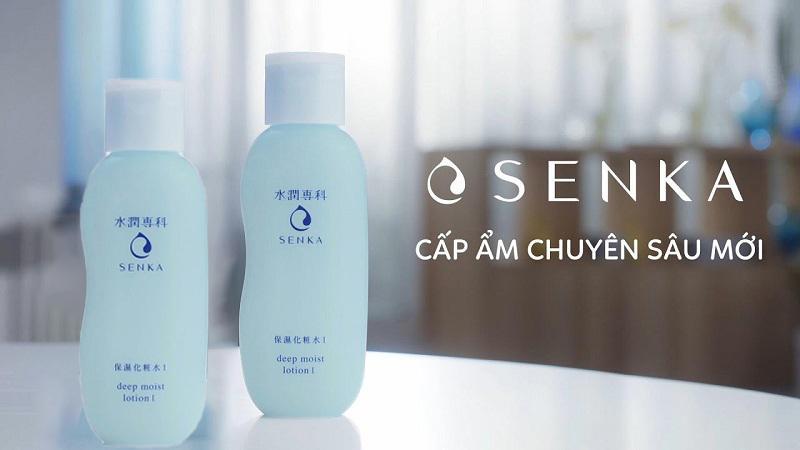 Nước hoa hồng Senka màu xanh Deep Moist Lotion I cân bằng và dưỡng ẩm